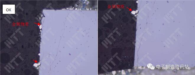 OK二極管縱切光學(xué)顯微形貌